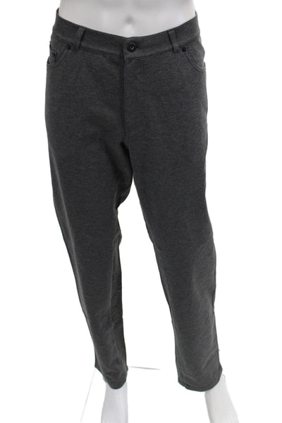 Brax Feel Good Mens Dark Gray Sweatpants Button Closure Size 38