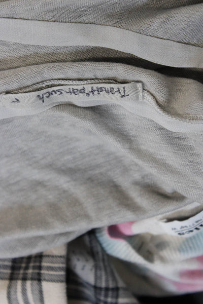 Transit Par Such Womens Gray Basic Short Sleeve Round Neck T-Shirt Size L