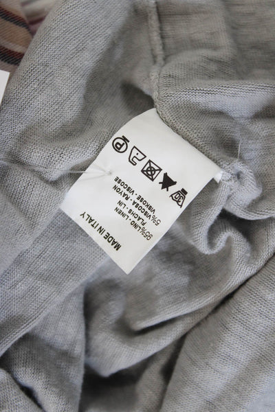 Transit Par Such Womens Gray Basic Short Sleeve Round Neck T-Shirt Size L