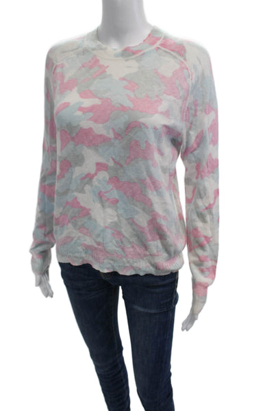 27 Miles Unisex Light Blue Camouflage Pullover Crew Neck Size XS