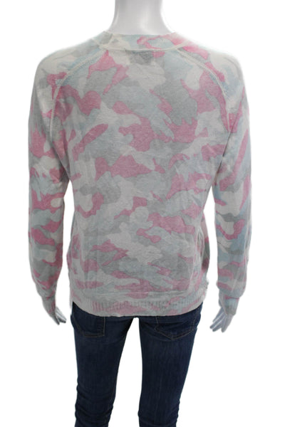 27 Miles Unisex Light Blue Camouflage Pullover Crew Neck Size XS