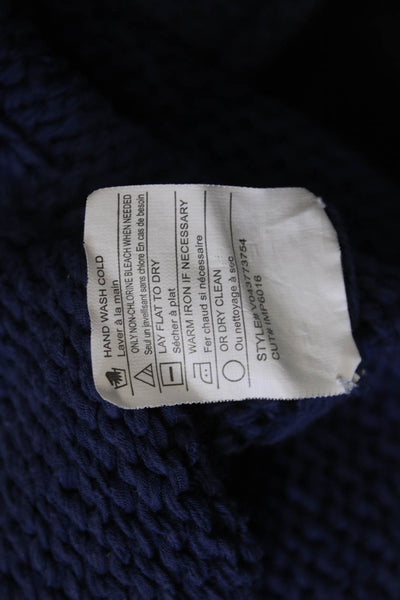 Vince Women Dark Blue Pullover Sweater Round Neck Long Sleeve Size M