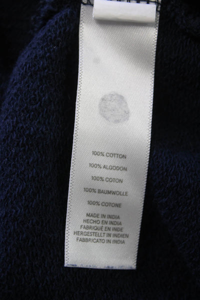 Kerri Rosenthal Women Pullover Sweatshirt Dark Blue Cotton Size M