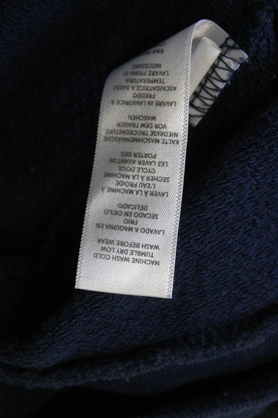 Kerri Rosenthal Women Pullover Sweatshirt Dark Blue Cotton Size M