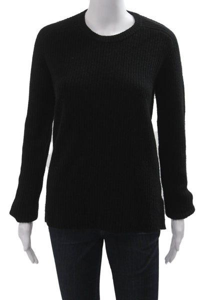 ALC Womens Black Merino Cashmere Pullover Crewneck Long Sleeve Size S
