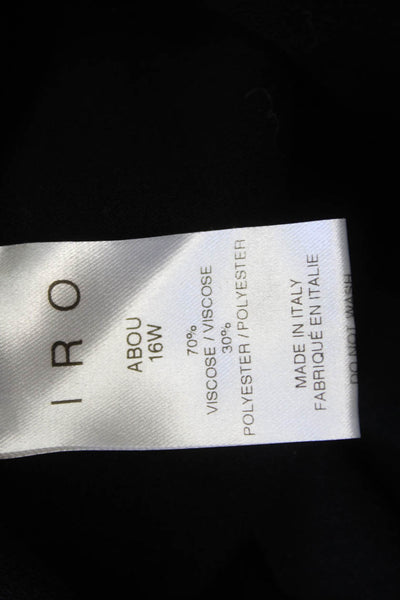 IRO Women Pullover Sweater Black Mock Neck Long Sleeve 70% Viscose Size M