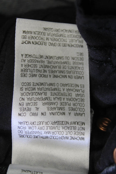 Mother Women Ankle Cropped Dark Gray Jeans Mid Rise Button Size 24
