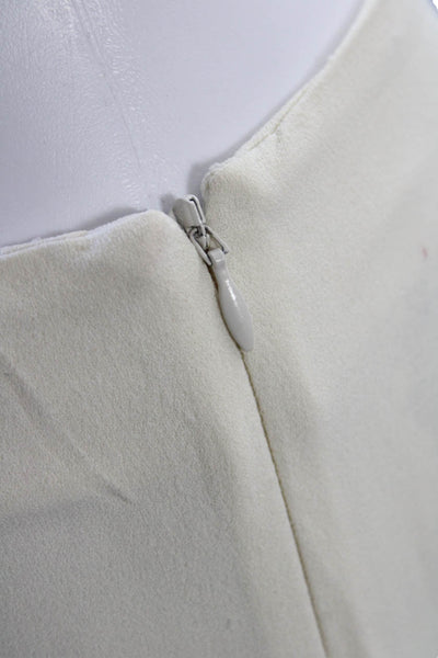 Theory Women Cropped Dress Pants Beige Hook & Eye Viscose Acetate Size 2