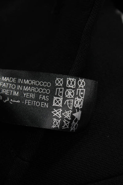 Zara Women Black Strapless Viscose Top Zip Size M
