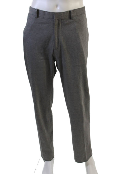 Theory Mens Dress Pants Gray Hook & Eye 75% Cotton 25% Polyester Size 36