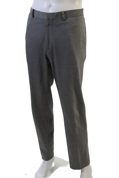 Theory Mens Dress Pants Gray Hook & Eye 75% Cotton 25% Polyester Size 36
