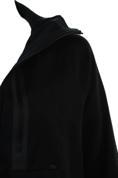 Nike Womens Windbreaker Black Zip Sports Size M