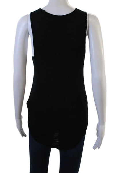 Madewell Womens Basic Black Viscose Sleeveless Round Neck Tank Size XS