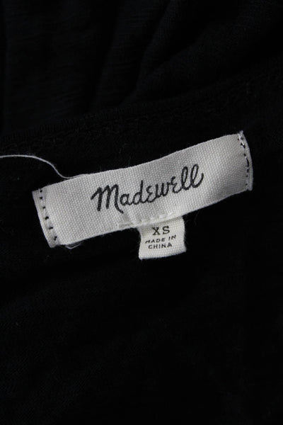 Madewell Womens Basic Black Viscose Sleeveless Round Neck Tank Size XS