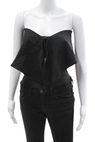 Alix Women One Piece Jumpsuit Black Sweetheart Long Sleeve Size S