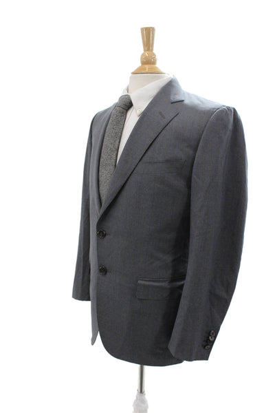 Ermenegildo Zegna Mens Two Button Suit Jacket Gray Wool Size 48