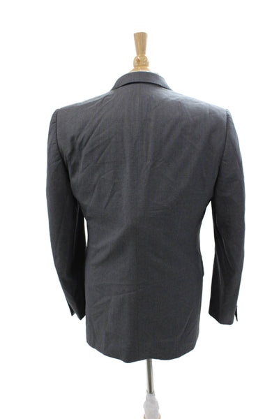 Ermenegildo Zegna Mens Two Button Suit Jacket Gray Wool Size 48