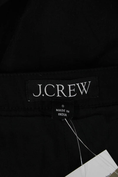 J Crew Womens Peasant Mini Skirt Black Cotton Size 0