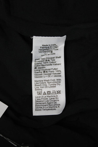 J Crew Womens Peasant Mini Skirt Black Cotton Size 0