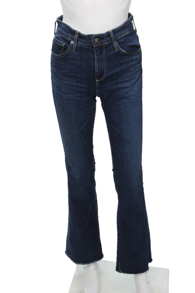AG Womens Bootcut Flared Jeans Dark Blue Mid Rise Size 24