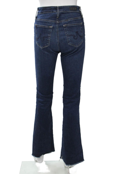 AG Womens Bootcut Flared Jeans Dark Blue Mid Rise Size 24