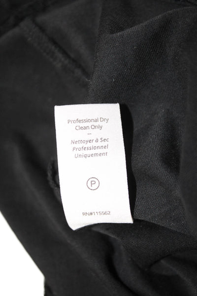 Cinq à Sept Womens Black Crew Neck Short Sleeve T-Shirt Cotton Spandex Size XS