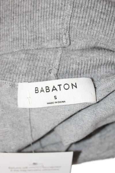 Babaton Womens Pullover Turtleneck Sweater Gray Long Sleeve Size S