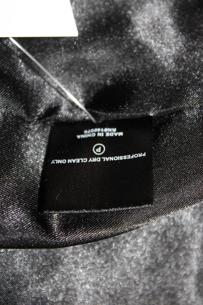 Generation Love Women Quilted Puffer Bomber Jacket Black Nylon Snap Size S
