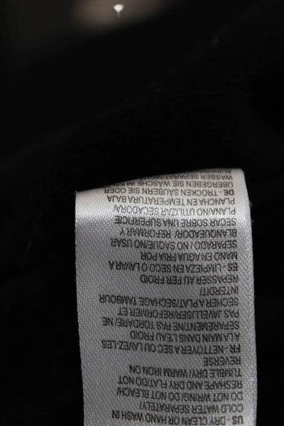 Minnie Rose Womens Pullover Sweater Black Crew Neck Long Sleeve Sz L