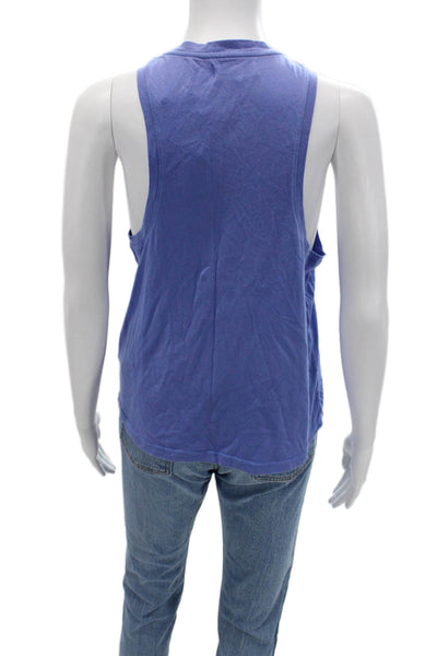 Soulcycle x Sundry Women Basic V Neck Graphic Tank Blue Size XS