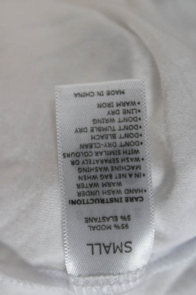 Stripe & Stare Women Camisole White Cotton Spandex Size S