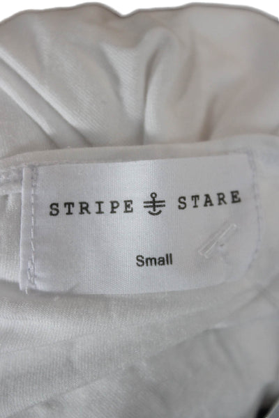 Stripe & Stare Women Camisole White Cotton Spandex Size S
