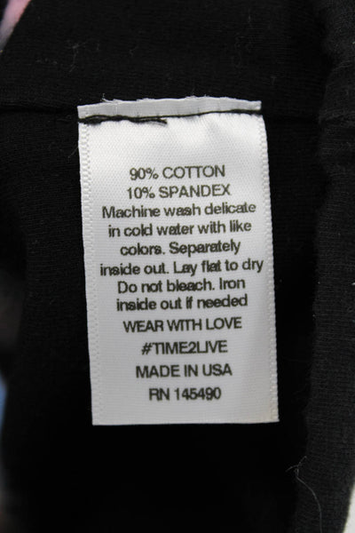 Electric & Rose Womens Cropped Tank Black Sleeveless Cotton Spandex 90s Size S