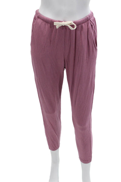 Electric & Rose Womens Jogger Sweatpants Purple Micromodal Drawstring Size XS