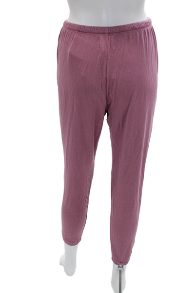 Electric & Rose Womens Jogger Sweatpants Purple Micromodal Drawstring Size XS