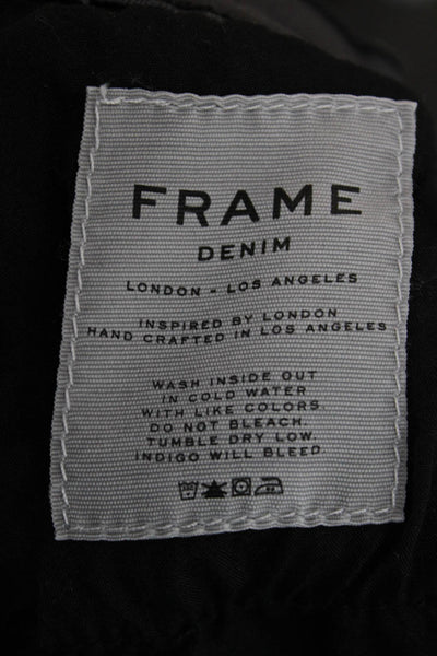 Frame Womens Ankle Skinny Jeans Dark Gray Mid Rise Button Size 25
