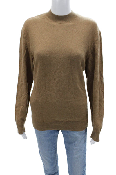 Zara Women Pullover Sweater Brown Acrylic Blend Crew Neck Long Sleeve Size M