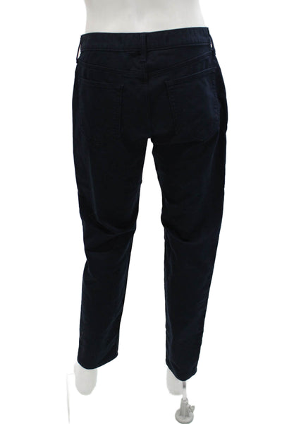 Banana Republic Mens Cropped Ankle Pants Dark Blue Button Cotton Size 33