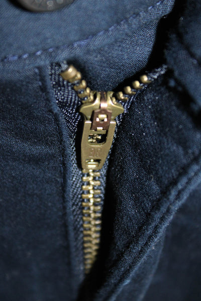 Banana Republic Mens Cropped Ankle Pants Dark Blue Button Cotton Size 33