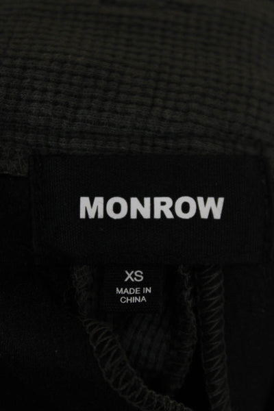 Monrow Womens Cropped Dress Pants Dark Gray Zip 26 Inseam Size XS