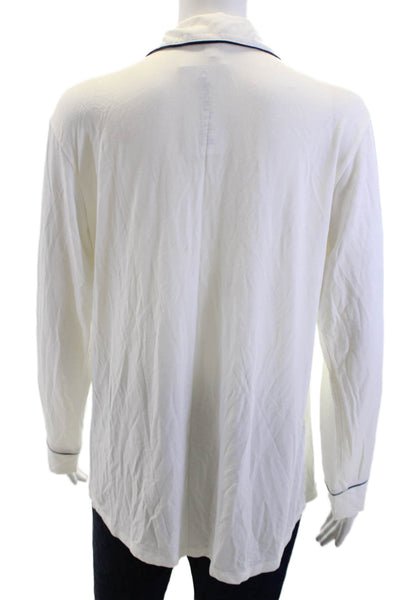 Eberjey Women White Sleep Top Long Sleeve Modal Spandex Size XS