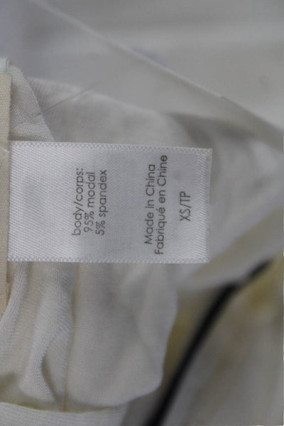 Eberjey Women White Sleep Top Long Sleeve Modal Spandex Size XS