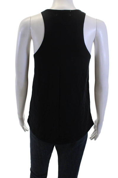 Soul Cycle Women Basic Black Cotton Modal Crew Neck Tank Sleeveless Size XS