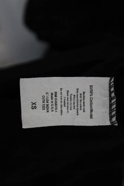 Soul Cycle Women Basic Black Cotton Modal Crew Neck Tank Sleeveless Size XS