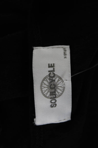 Soul Cycle Women Basic Black Cotton Modal Crew Neck Tank Sleeveless Size XS