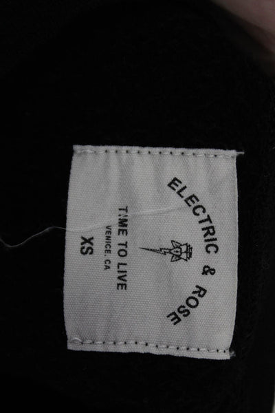 Electric & Rose Womens Pullover Sweatshirt Black Size XS