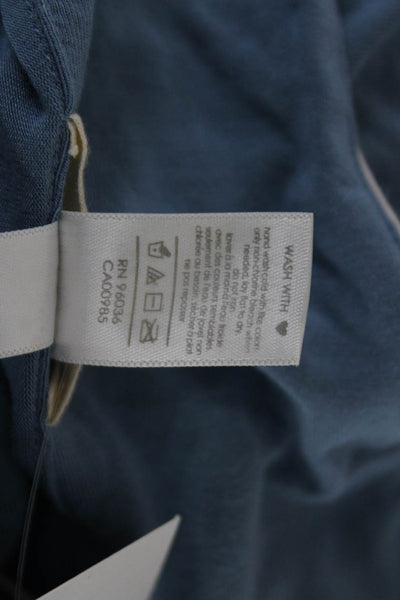 Eberjey Womens Sleep Top Short Sleeve Blue Size XS