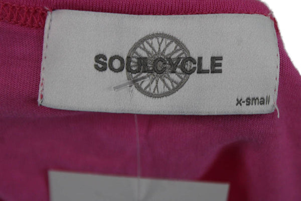 Soul Cycle Womens Sleeveless Cropped Tank Pink Skull Graphic Size XS
