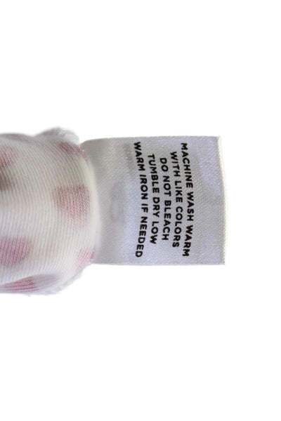 Roberta Roller Rabbit Women Cropped White Pima Cotton Heart Leggings Size XS