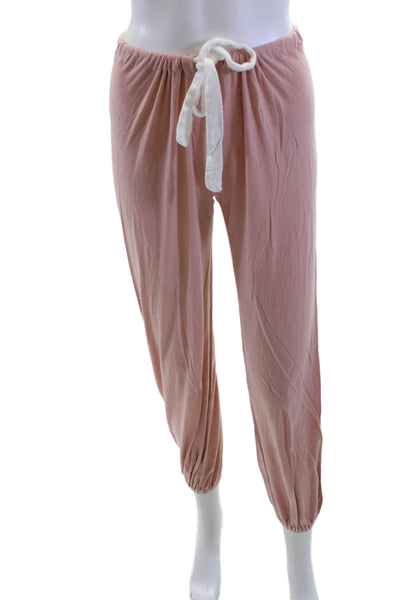 Eberjey Womens Jogger Sweatpants Pink Drawstring Modal Size XS